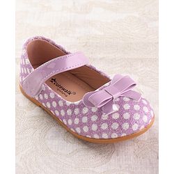 Cute Walk by Babyhug Velcro Closure Ballerina with Bow Applique - Pink