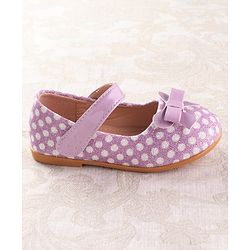 Cute Walk by Babyhug Velcro Closure Ballerina with Bow Applique - Pink