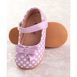 Cute Walk by Babyhug Velcro Closure Ballerina with Bow Applique - Pink