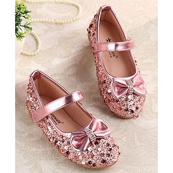 Cute Walk by Babyhug Ballerina With Sequins & Bow Applique - Pink