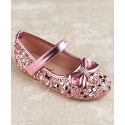 Cute Walk by Babyhug Ballerina With Sequins & Bow Applique - Pink