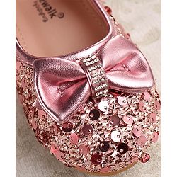 Cute Walk by Babyhug Ballerina With Sequins & Bow Applique - Pink