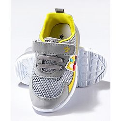 Cute Walk by Babyhug Sneaker Shoes with Vecro Closure & Construction Vehicle Appliques - Blue