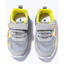 Cute Walk by Babyhug Sneaker Shoes with Vecro Closure & Construction Vehicle Appliques - Blue