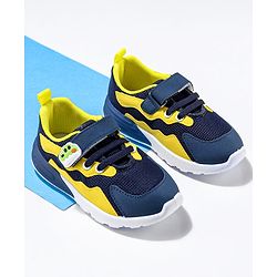 Cute Walk by Babyhug Sneaker Shoes with Vecro Closure &  Crocodile Appliques - Navy