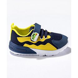 Cute Walk by Babyhug Sneaker Shoes with Vecro Closure &  Crocodile Appliques - Navy