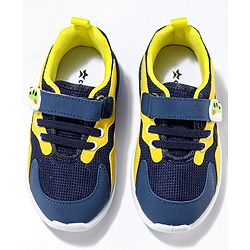 Cute Walk by Babyhug Sneaker Shoes with Vecro Closure &  Crocodile Appliques - Navy