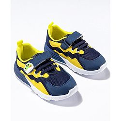 Cute Walk by Babyhug Sneaker Shoes with Vecro Closure &  Crocodile Appliques - Navy
