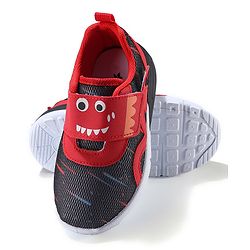 Cute Walk by Babyhug Velcro Closure Sneaker Shoes With Animal Print - Black
