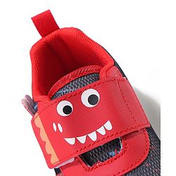 Cute Walk by Babyhug Velcro Closure Sneaker Shoes With Animal Print - Black