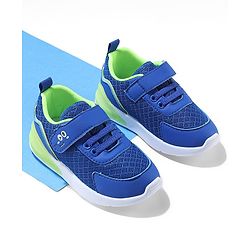 Cute Walk by Babyhug Velcro Closure Sneakers With Animal Print Detailing - Royal Blue