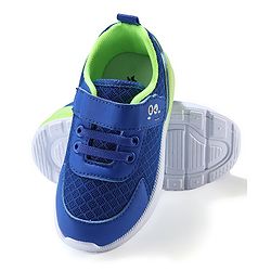 Cute Walk by Babyhug Velcro Closure Sneakers With Animal Print Detailing - Royal Blue