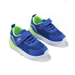 Cute Walk by Babyhug Velcro Closure Sneakers With Animal Print Detailing - Royal Blue