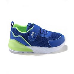 Cute Walk by Babyhug Velcro Closure Sneakers With Animal Print Detailing - Royal Blue