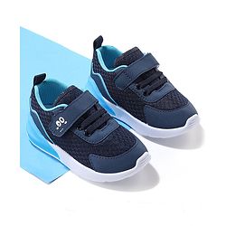 Cute Walk by Babyhug Velcro Closure Sneakers With Animal Print Detailing - Navy Blue