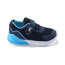 Cute Walk by Babyhug Velcro Closure Sneakers With Animal Print Detailing - Navy Blue