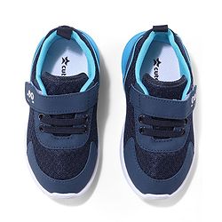 Cute Walk by Babyhug Velcro Closure Sneakers With Animal Print Detailing - Navy Blue