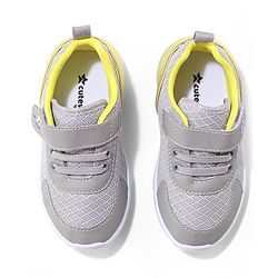 Cute Walk by Babyhug Velcro Closure Sneakers With Animal Print Detailing - Grey