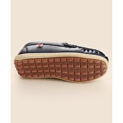 Cute Walk by Babyhug Formal Slip On Shoes With Star Applique - Blue