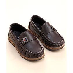 Cute Walk by Babyhug Formal Slip On Shoes - Coffee Brown