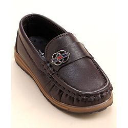 Cute Walk by Babyhug Formal Slip On Shoes - Coffee Brown