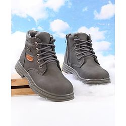 Cute Walk by Babyhug Winter Boots with Lace Up Closure - Grey