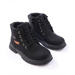 Cute Walk by Babyhug Winter Boots with Lace Up Closure - Black
