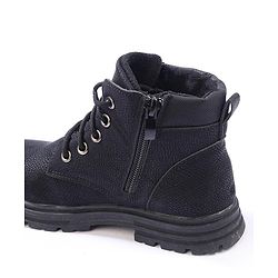 Cute Walk by Babyhug Winter Boots with Lace Up Closure - Black