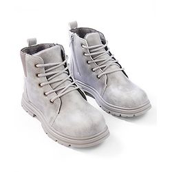 Cute Walk by Babyhug Lace Up  Winter Boots - Grey