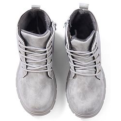Cute Walk by Babyhug Lace Up  Winter Boots - Grey