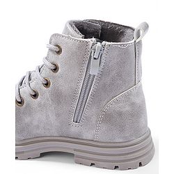 Cute Walk by Babyhug Lace Up  Winter Boots - Grey