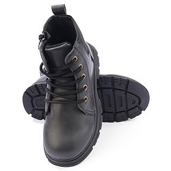 Cute Walk by Babyhug Lace Up  Winter Boots - Black