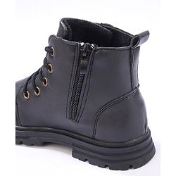Cute Walk by Babyhug Lace Up  Winter Boots - Black