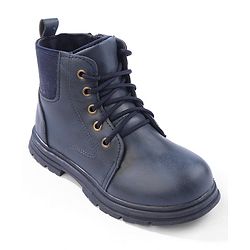 Cute Walk by Babyhug Lace Up  Winter Boots - Black
