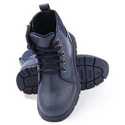 Cute Walk by Babyhug Lace Up  Winter Boots - Black