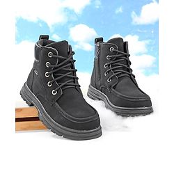 Cute Walk by Babyhug Winter Boots with Lace up Closure - Black