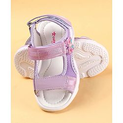 Cute Walk by Babyhug Sandals with Velcro Closure & Butterfly Applique - Purple