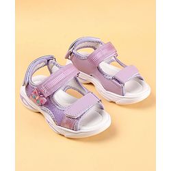 Cute Walk by Babyhug Sandals with Velcro Closure & Butterfly Applique - Purple