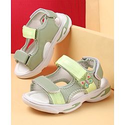 Cute Walk by Babyhug Sandals with Velcro Closure & Butterfly Applique - Purple