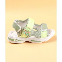 Cute Walk by Babyhug Sandals with Velcro Closure & Butterfly Applique - Purple