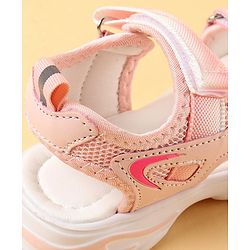 Cute Walk by Babyhug Velcro Closure Sandals With Floral Design - Pink