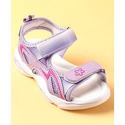 Cute Walk by Babyhug Velcro Closure Sandals With Floral Design - Pink