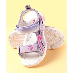 Cute Walk by Babyhug Velcro Closure Sandals With Floral Design - Pink