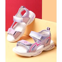 Cute Walk by Babyhug Velcro Closure Sandals With Floral Design - Pink