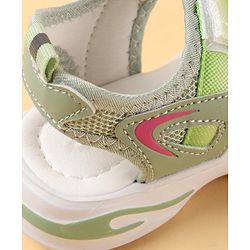 Cute Walk by Babyhug Velcro Closure Sandals With Floral Design - Pink
