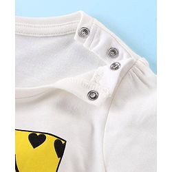 Babyhug Cotton Knit Full Sleeves Night Suit With Simile Print -Multicolor