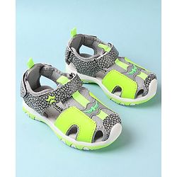 Cute Walk by Babyhug Sandals With Velcro Closure Abstract Print - Grey