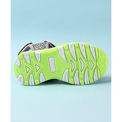 Cute Walk by Babyhug Sandals With Velcro Closure Abstract Print - Grey