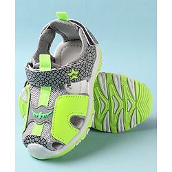 Cute Walk by Babyhug Sandals With Velcro Closure Abstract Print - Grey