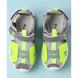 Cute Walk by Babyhug Sandals With Velcro Closure Abstract Print - Grey
